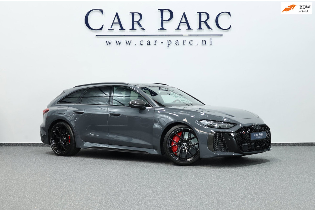 Audi RS5 Avant 2.9 TFSI e-hybrid quattro 640+PK BTW/KERAMISCH/CARBON/B&O//PANO/LEER+S.VERKOELING+MASSAGE/21"/360/FABRIEKSGARANTIE!