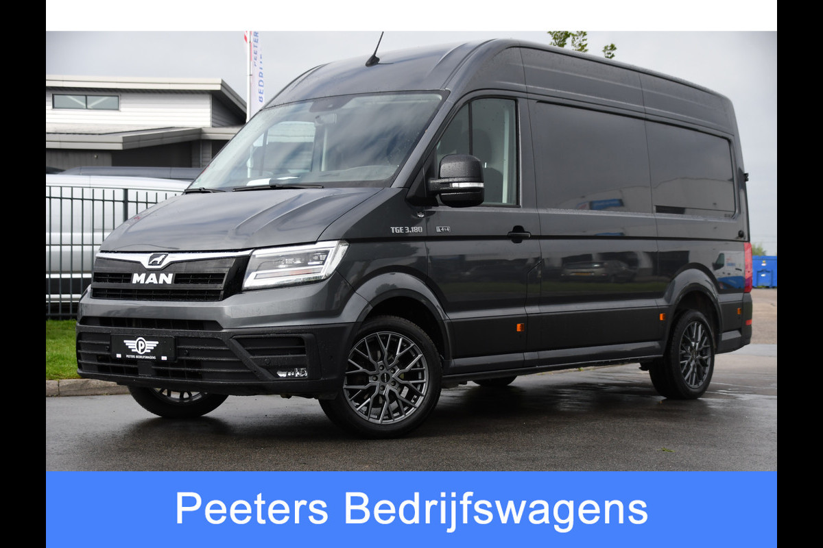 MAN TGE 3.180 35 2.0 L3H3 4x4 PB Edition Camera, Cruise, Carplay, LED, Trekhaak, 177pk, Automaat, Sensoren, Stoelverwarming, Uniek!