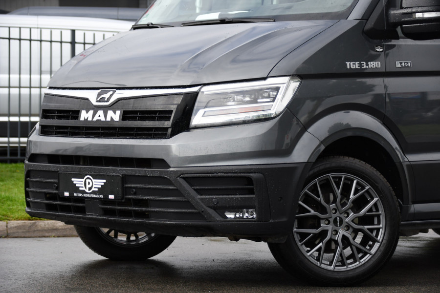 MAN TGE 3.180 35 2.0 L3H3 4x4 PB Edition Camera, Cruise, Carplay, LED, Trekhaak, 177pk, Automaat, Sensoren, Stoelverwarming, Uniek!