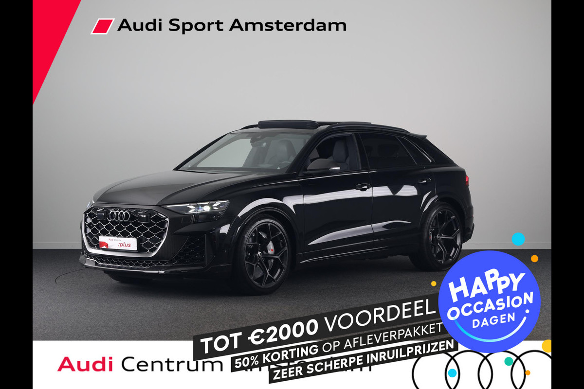 Audi RS Q8 4.0 TFSI quattro Performance 640pk | Panoramadak  | B&O Advanced | Keramisch | Vierwiel besturing | HD Matrix Laser | Head up Display | | Stoelverwarming/koeling + massage | Trekhaak wegklapbaar |