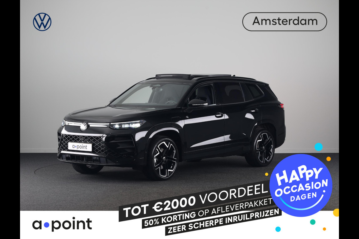 Volkswagen Tayron 1.5 eHybrid R-Line Edition 272 pk Automaat (DSG) | Verlengde garantie | Navigatie | Panoramadak | Trekhaak (wegklapbaar) | Parkeersensoren (Park assist) | Rondomzicht camera | Black Style pakket | R-Line |