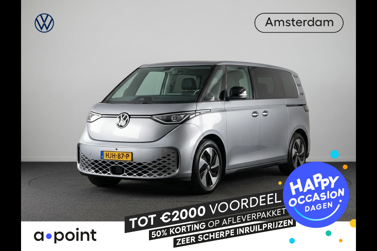 Volkswagen ID. Buzz Pro 86 kWh LWB 7p. 286 pk | Navigatie | Parkeersensoren (Park assist) | Achteruitrijcamera | Stoel / Stuurverwarming | Voorruitverwarming |