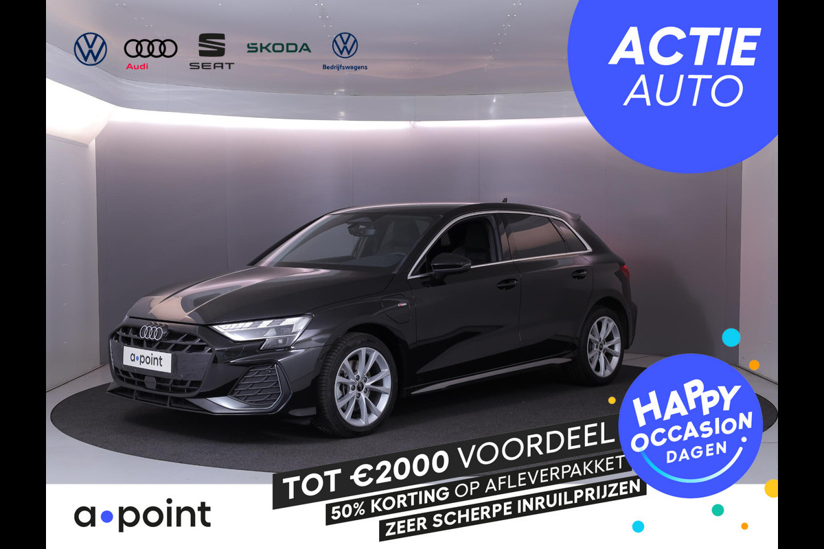 Audi A3 Sportback 40 TFSI e S edition 204 pk S-tronic | Verlengde garantie | Parkeersensoren (Park assist) | Achteruitrijcamera | Adaptieve cruise control | Autom. airco (3 zones) | S-Line |