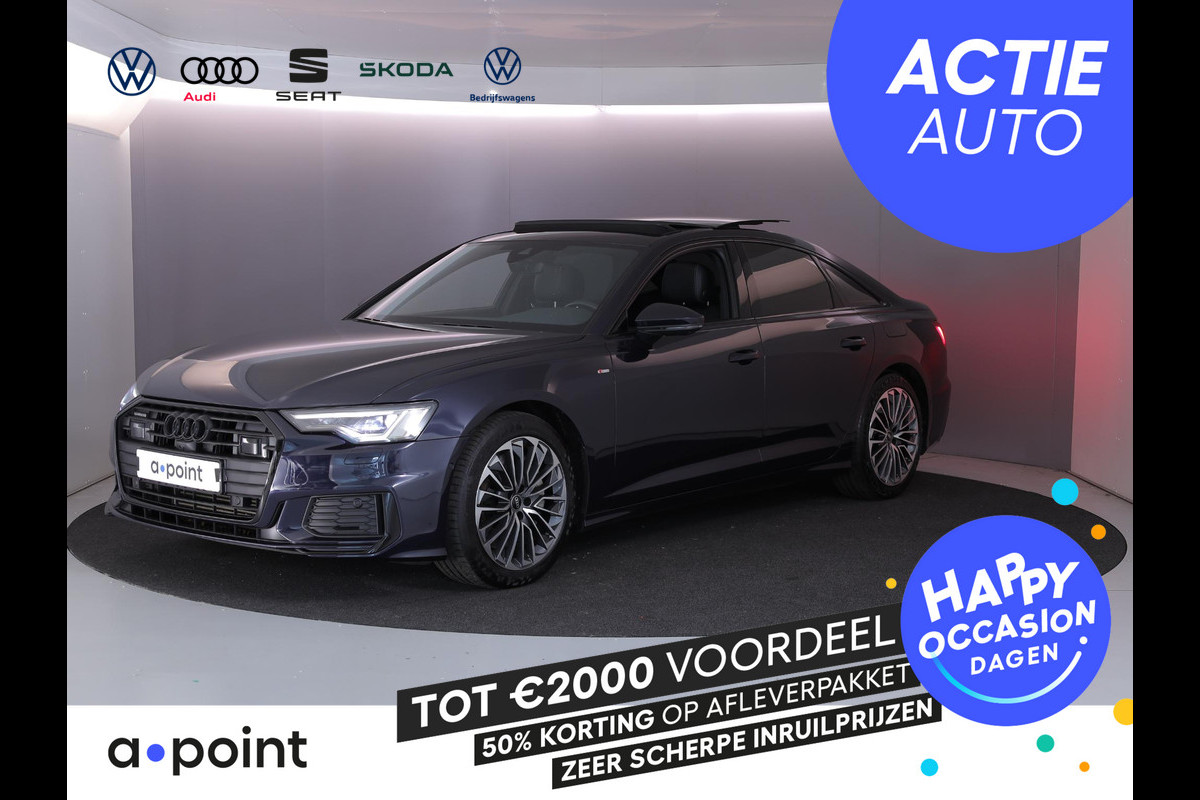 Audi A6 Limousine 50 TFSI e quattro S edition 299 pk S-tronic | SOH 91% | Navigatie | Panoramadak | Trekhaak (wegklapbaar) | Parkeersensoren (Park assist) | Rondomzicht camera | Stoelverwarming | S-Line |