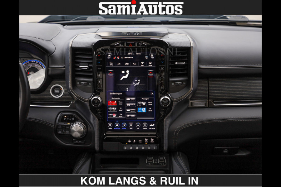 Dodge Ram LIMITED 5.7 V8 HEMI | TOP STAAT | BOM VOL | HUD | LUCHTVERING | STRIPING | BREDE WIELEN | OPEN UITLAAT KLEP | ADAPTIVE | PANO |  CREW CAB | DUBBELE CABINE | 5 PERSOONS |