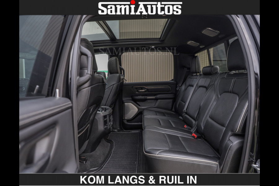 Dodge Ram LIMITED 5.7 V8 HEMI | TOP STAAT | BOM VOL | HUD | LUCHTVERING | STRIPING | BREDE WIELEN | OPEN UITLAAT KLEP | ADAPTIVE | PANO |  CREW CAB | DUBBELE CABINE | 5 PERSOONS |