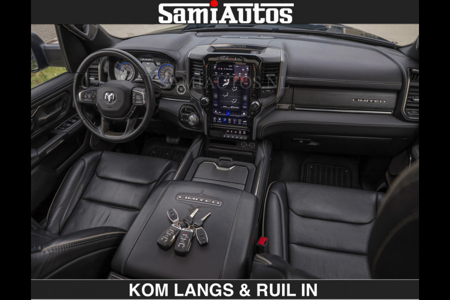Dodge Ram LIMITED 5.7 V8 HEMI | TOP STAAT | BOM VOL | HUD | LUCHTVERING | STRIPING | BREDE WIELEN | OPEN UITLAAT KLEP | ADAPTIVE | PANO |  CREW CAB | DUBBELE CABINE | 5 PERSOONS |