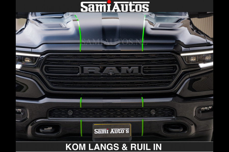 Dodge Ram LIMITED 5.7 V8 HEMI | TOP STAAT | BOM VOL | HUD | LUCHTVERING | STRIPING | BREDE WIELEN | OPEN UITLAAT KLEP | ADAPTIVE | PANO |  CREW CAB | DUBBELE CABINE | 5 PERSOONS |