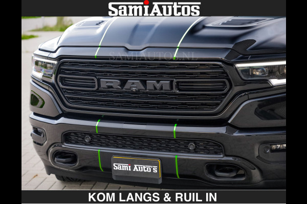 Dodge Ram LIMITED 5.7 V8 HEMI | TOP STAAT | BOM VOL | HUD | LUCHTVERING | STRIPING | BREDE WIELEN | OPEN UITLAAT KLEP | ADAPTIVE | PANO |  CREW CAB | DUBBELE CABINE | 5 PERSOONS |