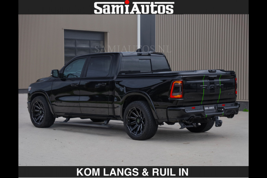 Dodge Ram LIMITED 5.7 V8 HEMI | TOP STAAT | BOM VOL | HUD | LUCHTVERING | STRIPING | BREDE WIELEN | OPEN UITLAAT KLEP | ADAPTIVE | PANO |  CREW CAB | DUBBELE CABINE | 5 PERSOONS |