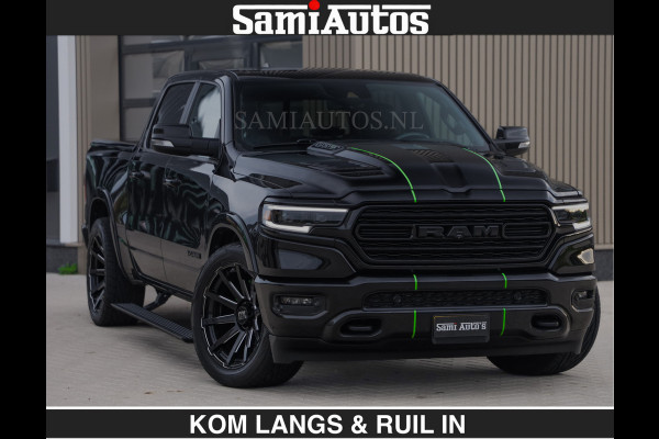 Dodge Ram LIMITED 5.7 V8 HEMI | TOP STAAT | BOM VOL | HUD | LUCHTVERING | STRIPING | BREDE WIELEN | OPEN UITLAAT KLEP | ADAPTIVE | PANO |  CREW CAB | DUBBELE CABINE | 5 PERSOONS |