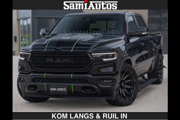 Dodge Ram LIMITED 5.7 V8 HEMI | TOP STAAT | BOM VOL | HUD | LUCHTVERING | STRIPING | BREDE WIELEN | OPEN UITLAAT KLEP | ADAPTIVE | PANO |  CREW CAB | DUBBELE CABINE | 5 PERSOONS |