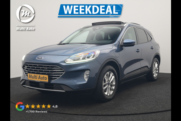 Ford Kuga 2.5 Titanium PHEV 225pk Dealer O.H. | Trekhaak Af Fabriek | Panodak | Adaptive Cruise | Camera | Sportstoelen & Stuur Verwarmd | Keyless | Blis | Apple Carplay | Navigatie | DAB | Plug In Hybrid |