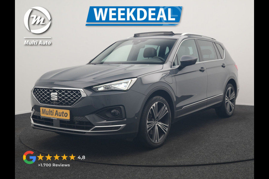 Seat Tarraco 1.4 TSI e-Hybrid Xcellence PHEV 245pk Dealer O.H. | SOH 91,7% | | Panodak | Adaptive Cruise | 360 Camera | Sfeerverlichting | Voorstoelen Verwarmd | Keyless | Blis | Apple Carplay | Navigatie | DAB | Plug In Hybrid |