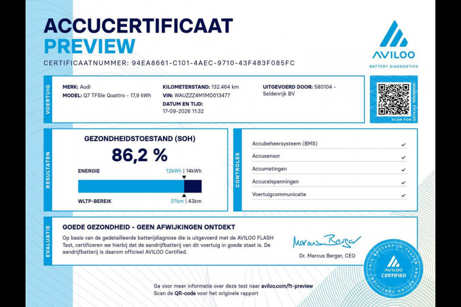 Audi Q7 55 TFSI e quattro Pro Line S SOH 86,2% | Pano.Dak | Adapt. Cruise | LED | Head-up | 360 Camera | Stoelverwarming | Apple Carplay | S-Line |