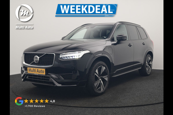 Volvo XC90 T8 Twin Engine AWD R-Design 7 Persoons PHEV 394pk Dealer O.H | Trekhaak Af Fabriek | Adaptive Cruise | Harman / Kardon | Lederen Sportstoelen Memory & Verwarmd | Apple Carplay | Navigatie | Virtual | DAB | 20"L.M | Plug In Hybrid |