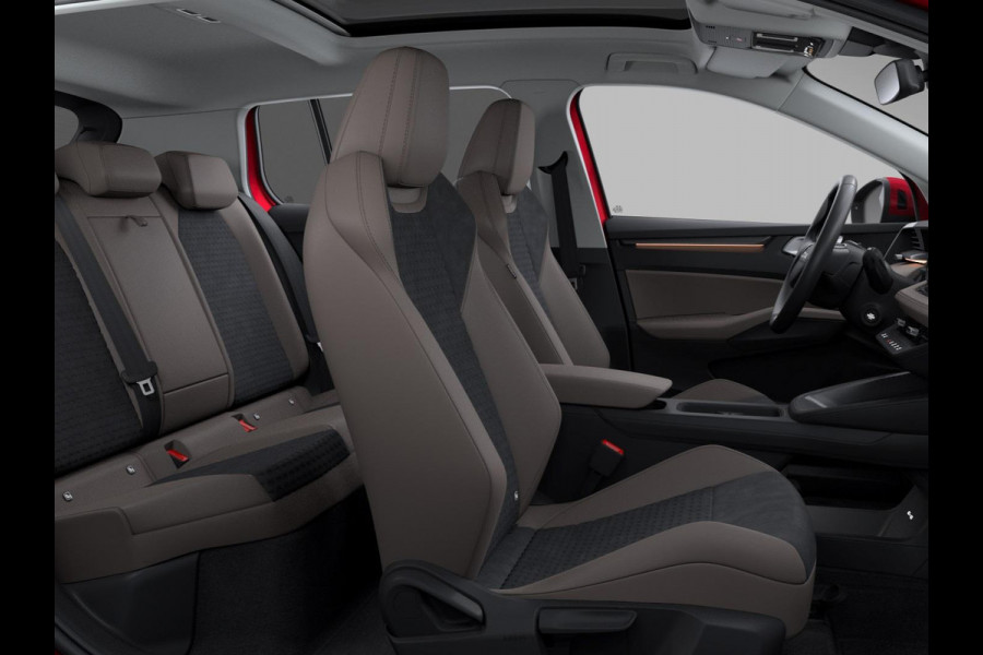 Škoda Epiq Business Launch Edition 56 kWh 211 pk | Interieur 'Suite' | Light & View Pakket | Panorama Dak | Trekhaak | Velgen: 19" lichtmetalen velgen Lark, zwart