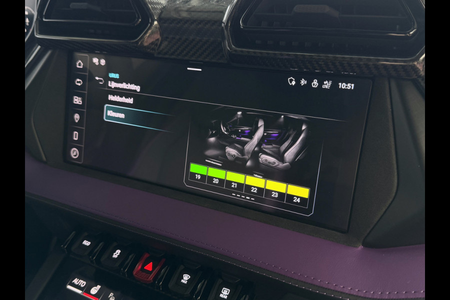 Lamborghini Urus 4.0 V8 SE 800 PK ALLE OPTIES/CARBON /AD PERSONAM/ VIOLA MITHRAS/ PANO / MASSAGE phev . Viola Mithras