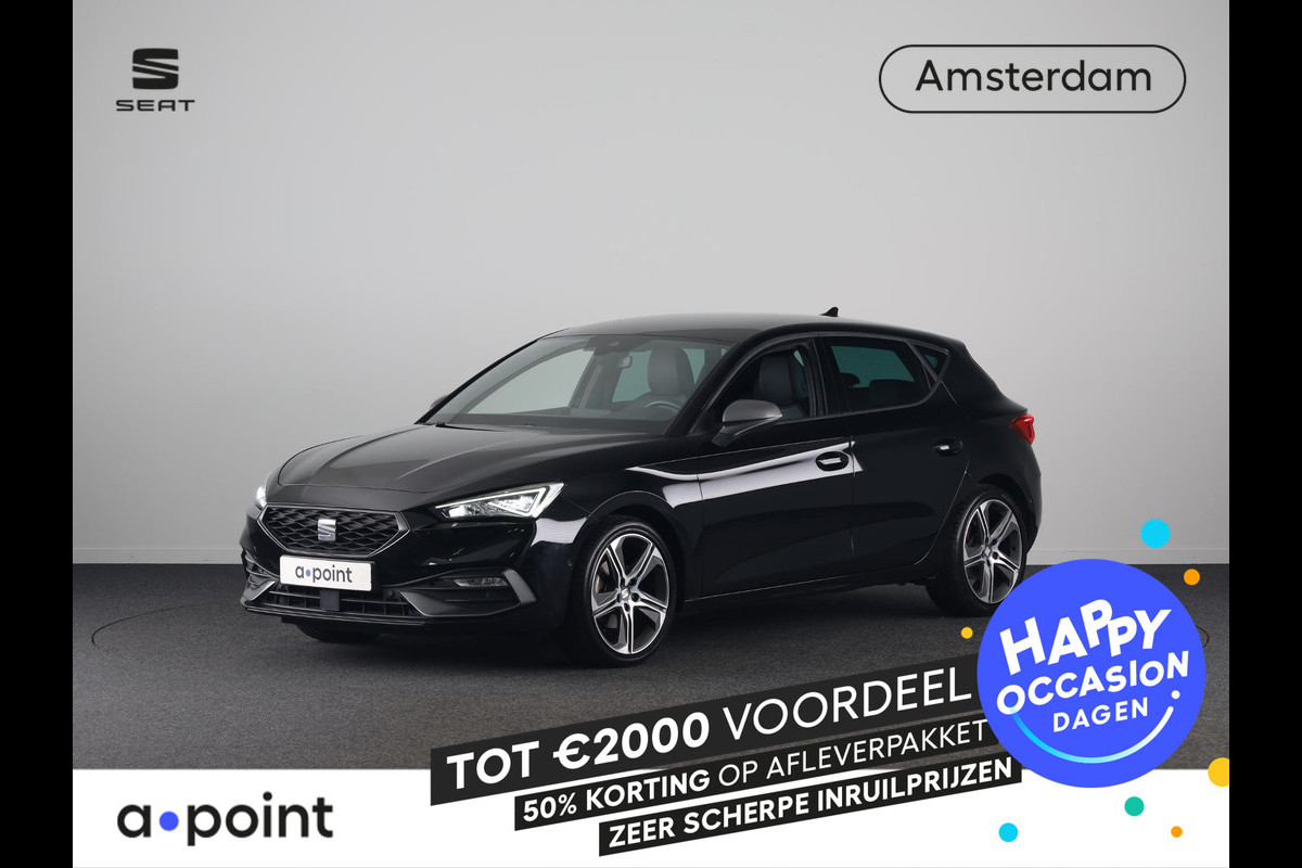 Seat Leon 1.5 eTSI FR Business Intense 150 pk Automaat | Navigatie | Parkeersensoren (Park assist) | Achteruitrijcamera | Elektr. bestuurdersstoel met geheugen | Keyless | Stoel/stuur verwarming |