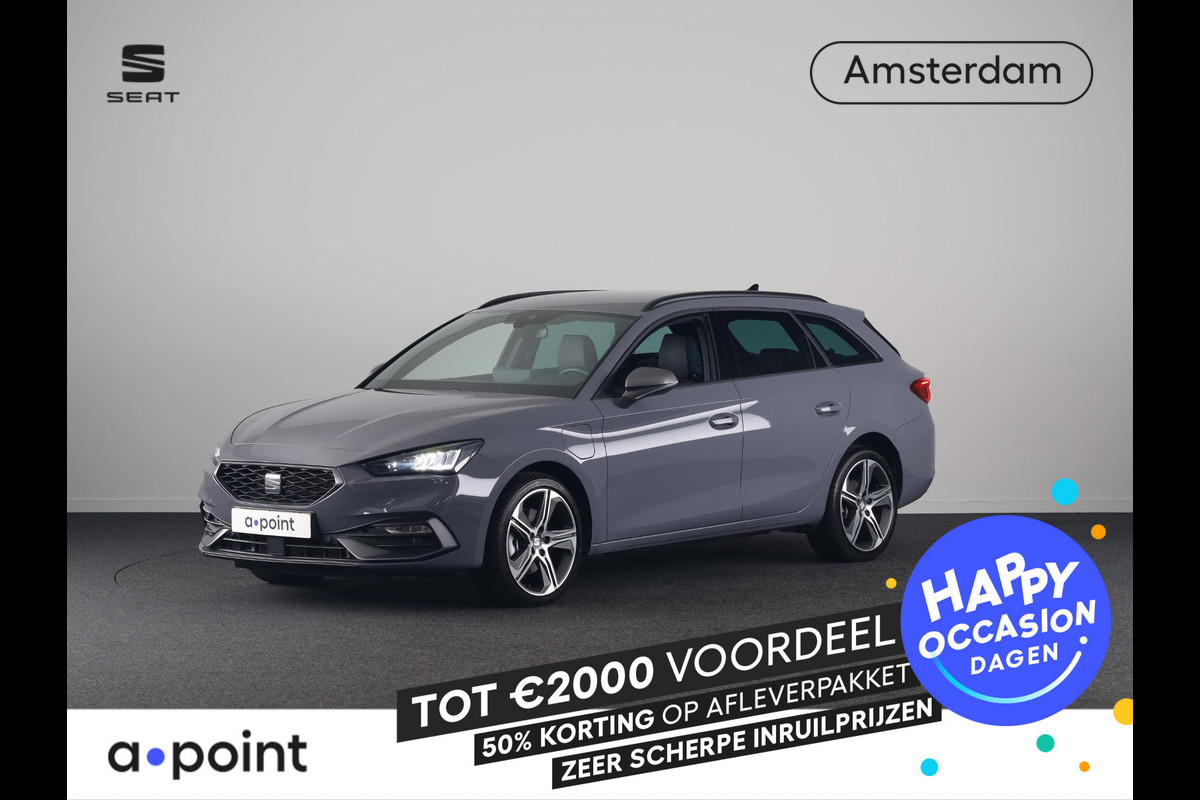 Seat Leon Sportstourer 1.5 TSI e-Hybrid FR PHEV First Edition 204 pk Automaat | Verlengde garantie | Navigatie | Parkeersensoren | Achteruitrijcamera | Autom. airco (3 zones) |