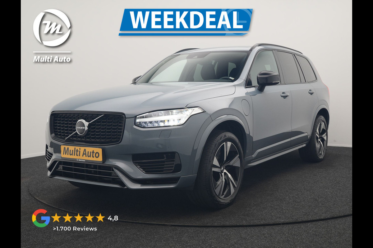 Volvo XC90 T8 Recharge AWD R-Design Long Range PHEV 456pk Dealer O.H | Adaptive Cruise | Camera | Lederen Sportstoelen Memory & Verwarmd | Apple Carplay | Keyless | BLIS | Pilot Assist | Stuurverwarming | Virtual | Navigatie | DAB | 20"L.M | Plug In Hybrid |