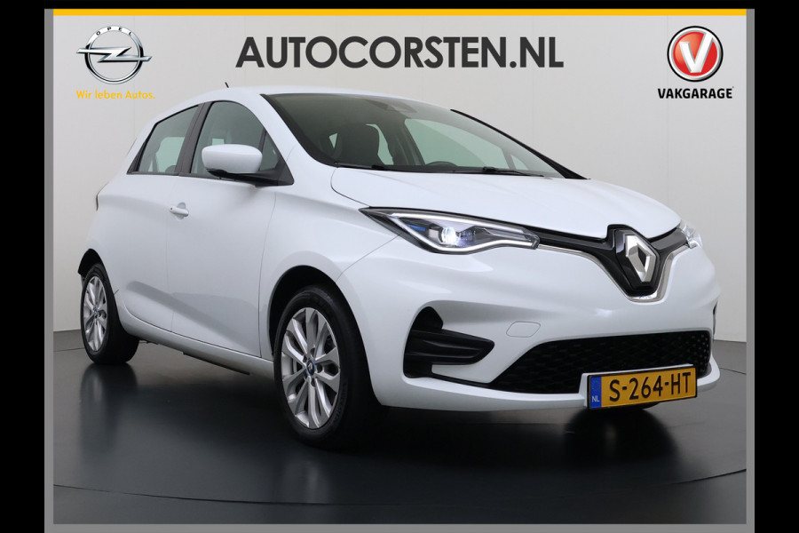 Renault ZOE 52kWh SOH 90% Incl. Accu Warmtepomp Stuur+Stoelverwarming Navi Keyless Apple Carplay/Android Auto Cruise Control Pdc R110 Life Regen-Lichtsensor Lane Assist Lmv 16" Led Isofix Facelift