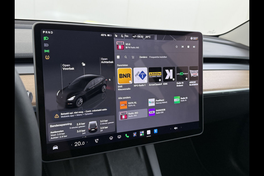 Tesla Model 3 RWD 60kWh Warmtepomp LFP-Accu SOH 91% Traffic Aware Cruise Control+Autom.Sturen Camera's Navi Ecc Stoel+Stuurverwarming Elek.Ach Lmv 19" AMD Ryzen™ Elek.Stoelen+Memory Isofix Regen-Lichtsensor 1e Eigenaar Origineel Nederlandse Auto