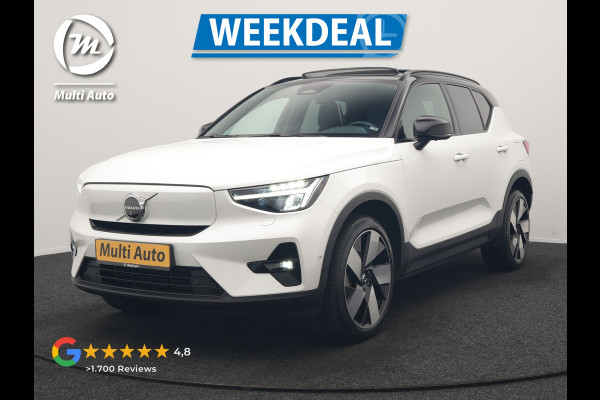 Volvo XC40 Recharge Ultimate 70 kWh 231pk Dealer O.H | Panodak | Adaptive Cruise | Harman / Kardon | 360 Camera | Alcantara Sportstoelen Memory & Verwarmd | Apple Carplay | Keyless | Stuurverwarming | BLIS | Google Assistant & Maps | Virtual | Navigatie | DAB | 20"L.M | Plug In Hybrid |