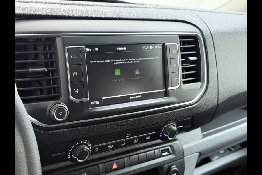 Opel Vivaro 2.0CDTI 123PK Euro 6 L2H1 3-Persoons Imperiaal Trekhaak 360°Camera Navi Apple Carplay Android Auto Airco Cruise Control Betonplex Vloer Kasteninbouw Wandbetimmering 2.500KG Trekgewicht 1e Eigenaar