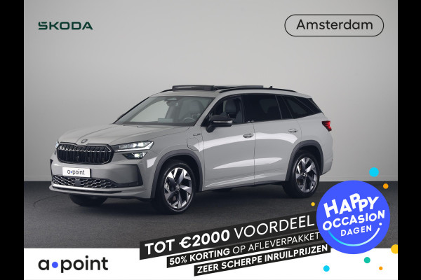 Škoda Kodiaq Sportline Business PHEV 1.5 TSI 204pk | Panoramadak | Trekhaak | Elektrisch verstelbare voorstoel met geheugen | Verwarmbare voorstoelen en achterbank |  Verlengde garantie |