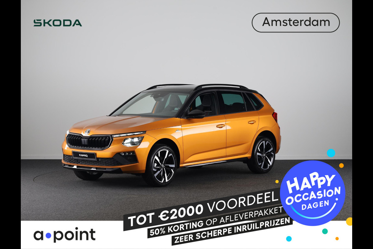 Škoda Kamiq Monte Carlo 1.0 TSI 115 pk 7 versn. DSG | 18 inch | Blind Spot | Navigatie | Adaptive Cruise | Panoramadak | Stoelverwarming |