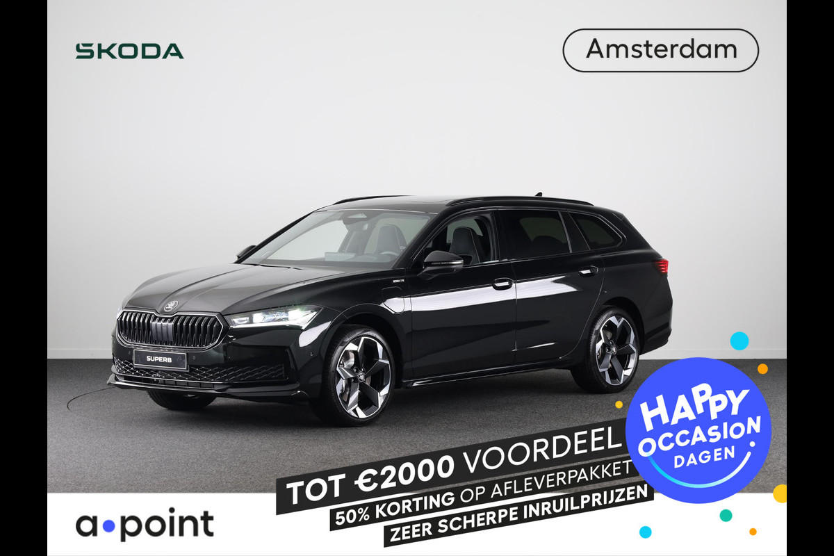 Škoda Superb combi Sportline Business PHEV 1.5 TSI 204 pk 6 versn. DSG | Travel assist plus | Panoramadak | Canton | 19 inch lichtmetalen velgen