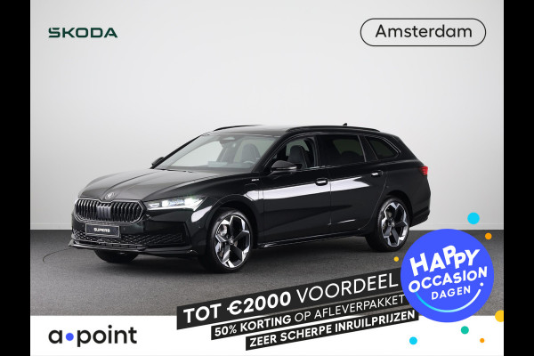 Škoda Superb Combi Sportline Business PHEV 1.5 TSI 204pk DSG-6 | Trekhaak | Travel assist plus | Panoramadak | Canton | 19 inch lichtmetalen velgen