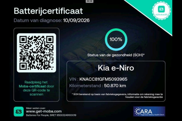 Kia e-Niro DynamicPlusLine 64 kWh 100% SOH WARMTEPOMP OPEN DAK