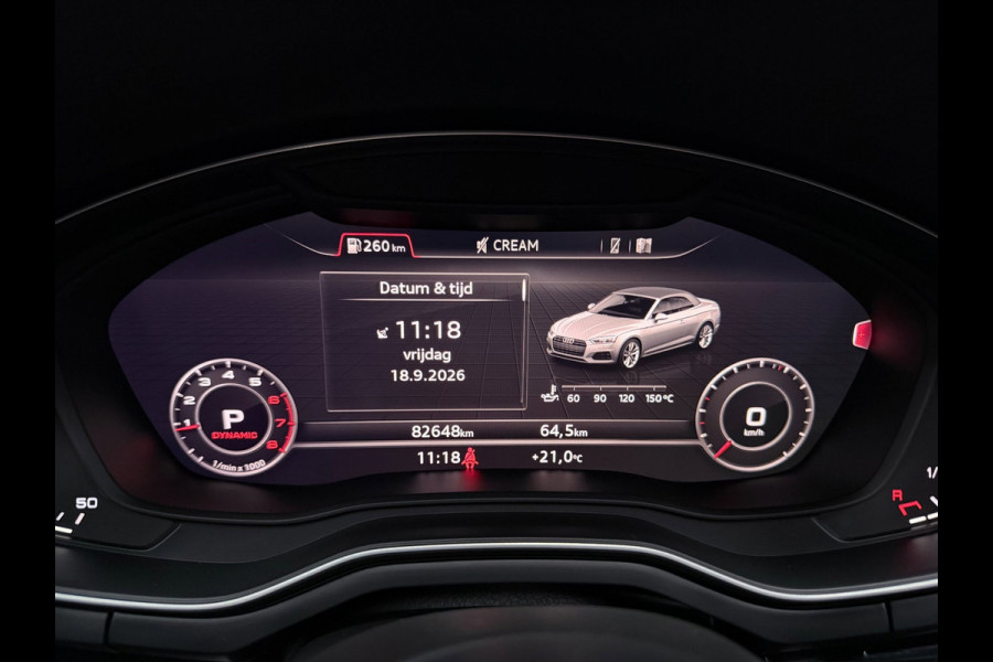 Audi A5 CABRIOLET 40 TFSI 3X S-LINE RS-LEDER/STOELMASSAGE/CAM/DAB/CARPLAY/V-COCKPIT///