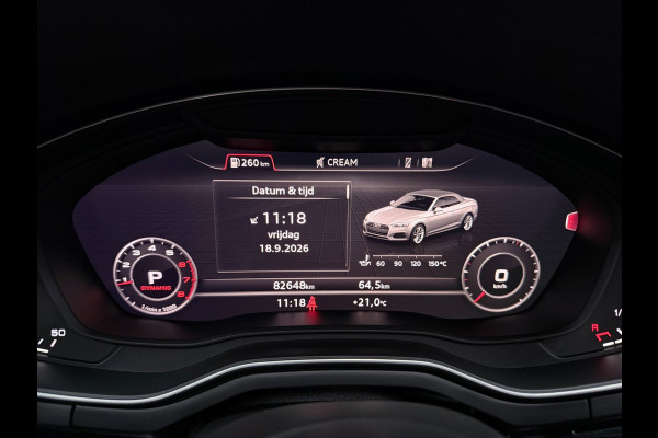 Audi A5 CABRIOLET 40 TFSI 3X S-LINE RS-LEDER/STOELMASSAGE/CAM/DAB/CARPLAY/V-COCKPIT///