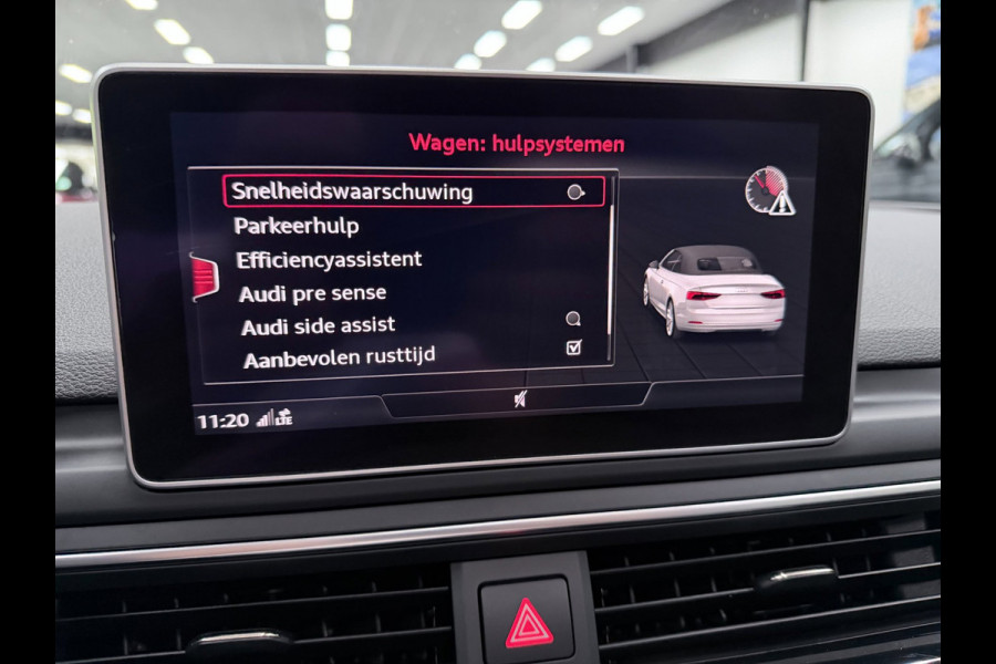 Audi A5 CABRIOLET 40 TFSI 3X S-LINE RS-LEDER/STOELMASSAGE/CAM/DAB/CARPLAY/V-COCKPIT///