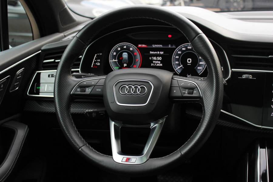 Audi Q7 60 TFSI e quattro Competition / SoH 91,5% / Trekhaak / Panoramadak / 360Camera / Head-up / Softclose / Luchtvering / 22'' / Keyless / Matrix LED / Carbon intr. / Stoelventilatie+Verwarming / Stuurverwarming / Bose / Dodeh
