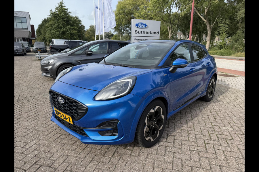 Ford Puma 1.0 EcoBoost Hybrid ST-Line X 155pk Automaat | Panoramadak | Afneembare trekhaak | Winter Pack | Adaptive cruise control | 360 graden camera | Bang&Olufsen | Elektrsiche achterklep | Matrix LED