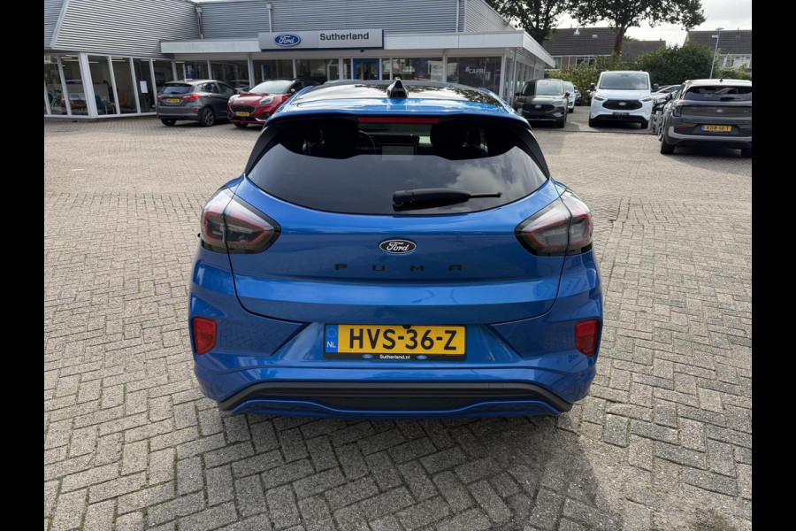 Ford Puma 1.0 EcoBoost Hybrid ST-Line X 155pk Automaat | Panoramadak | Afneembare trekhaak | Winter Pack | Adaptive cruise control | 360 graden camera | Bang&Olufsen | Elektrsiche achterklep | Matrix LED