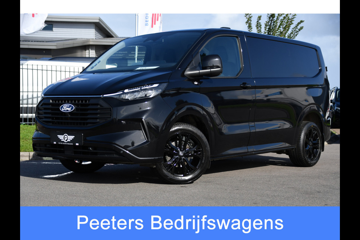 Ford Transit Custom 300 2.0 TDCI L1H1 Limited Black Edition Camera, Cruise, Carplay, LED, Stoelverwarming , 150pk, Sensoren, Trekhaak, Multimedia, Uniek!