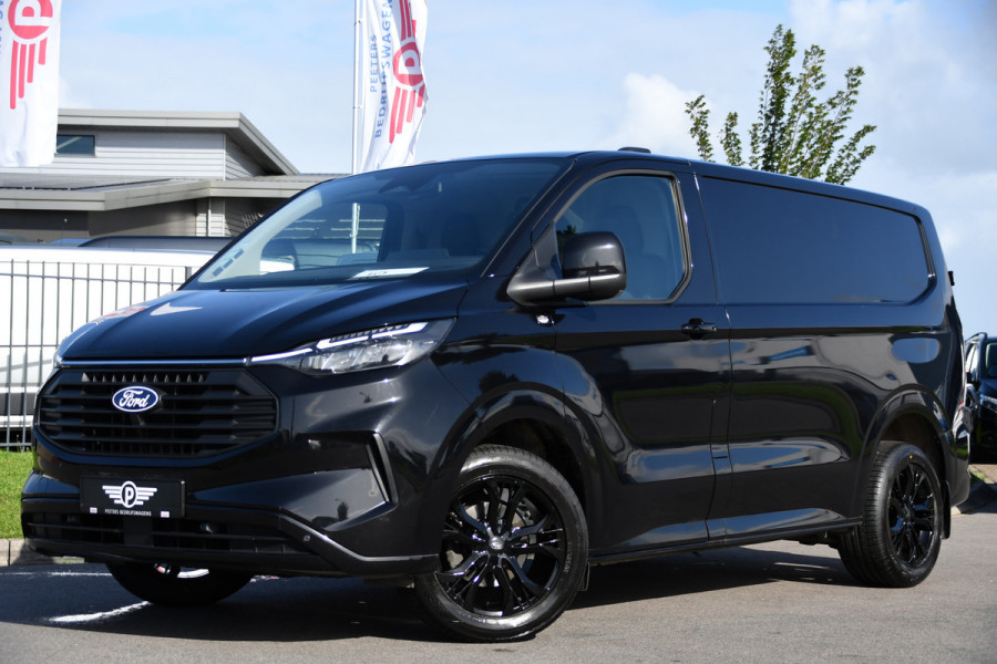 Ford Transit Custom 300 2.0 TDCI L1H1 Limited Black Edition Camera, Cruise, Carplay, LED, Stoelverwarming , 150pk, Sensoren, Trekhaak, Multimedia, Uniek!