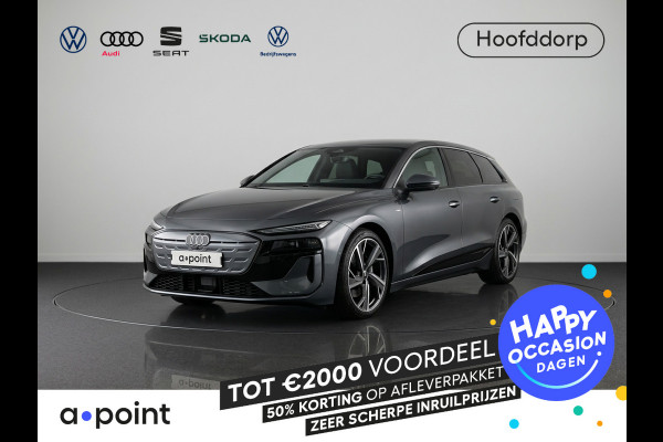 Audi A6 Avant e-tron Advanced edition 83 kWh 286 pk | SOH 100% | Verlengde garantie | Navigatie | Warmtepomp | Trekhaak (wegklapbaar) | Parkeersensoren (Park assist) | Rondomzicht camera | Elektr. voorstoelen | Multimedia scherm passagier |