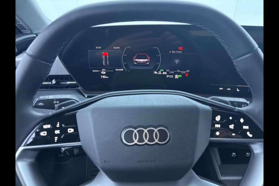Audi A6 Avant e-tron Advanced edition 83 kWh 286 pk | SOH 100% | Verlengde garantie | Navigatie | Warmtepomp | Trekhaak (wegklapbaar) | Parkeersensoren (Park assist) | Rondomzicht camera | Elektr. voorstoelen | Multimedia scherm passagier |