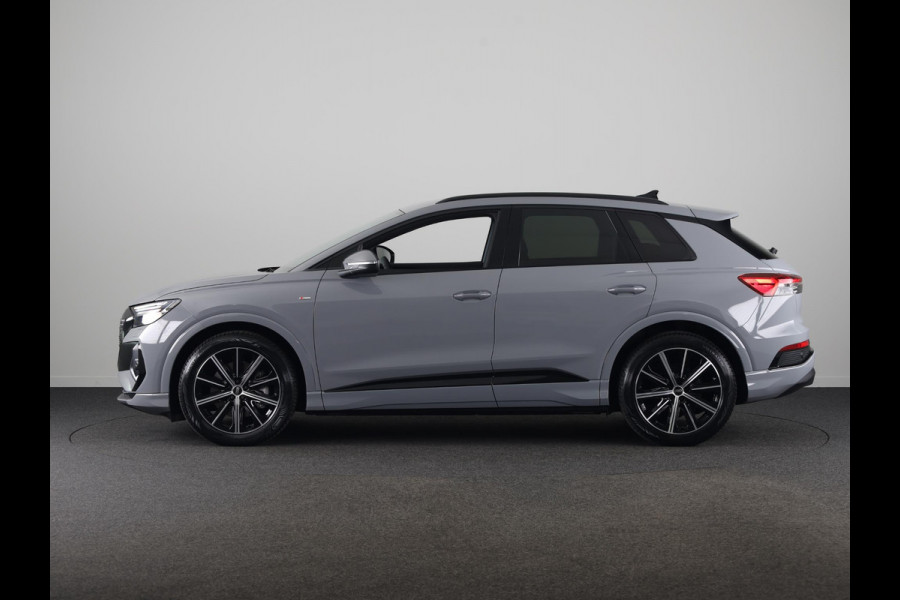 Audi Q4 e-tron 45 S edition Competition e-tron 82 kWh 286 pk | Navigatie | Stoelverwarming | Assistentiepakket plus | Comfortpakket | Ambient lichtpakket | Optiekpakket zwart plus | 20 inch Lichtmetalen velgen