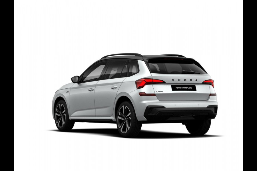 Škoda Kamiq 1.0 TSI Monte Carlo 115 pk 7 verns. DSG | Navigatie Pakket | Travel Assist Plus | Winter Premium & Charging | Velgen: 18" lichtmetalen velgen Ursa Monte Carlo, zwart