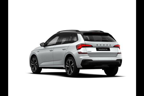 Škoda Kamiq 1.0 TSI Monte Carlo 115 pk 7 verns. DSG | Navigatie Pakket | Travel Assist Plus | Winter Premium & Charging | Velgen: 18" lichtmetalen velgen Ursa Monte Carlo, zwart