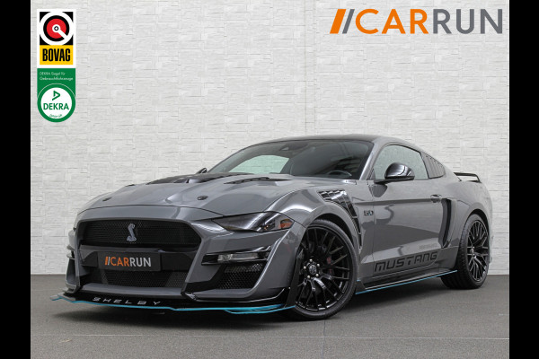 Ford Mustang V8 Shelby GT 500 Replica | 450pk | Brembo | EU Auto | ACC | Stoelventilatie | Ex BPM | Prijs incl. Bpm 53850,= | 10-traps Automaat | RVS Sportuitlaat | Fighter Jet Grey |