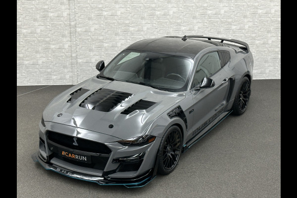 Ford Mustang V8 Shelby GT 500 Replica | 450pk | Brembo | EU Auto | ACC | Stoelventilatie | Ex BPM | Prijs incl. Bpm 53850,= | 10-traps Automaat | RVS Sportuitlaat | Fighter Jet Grey |