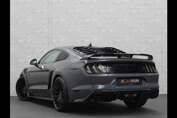 Ford Mustang V8 Shelby GT 500 Replica | 450pk | Brembo | EU Auto | ACC | Stoelventilatie | Ex BPM | Prijs incl. Bpm 53850,= | 10-traps Automaat | RVS Sportuitlaat | Fighter Jet Grey |